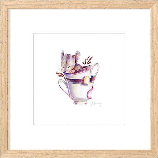"The Dormouse" Original Drawing (framed)